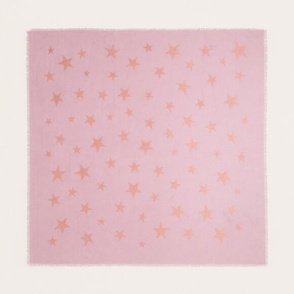 Coach Silk Wool Blend Metallic Stars Large Square Scarf OS - Picture 2 of 7